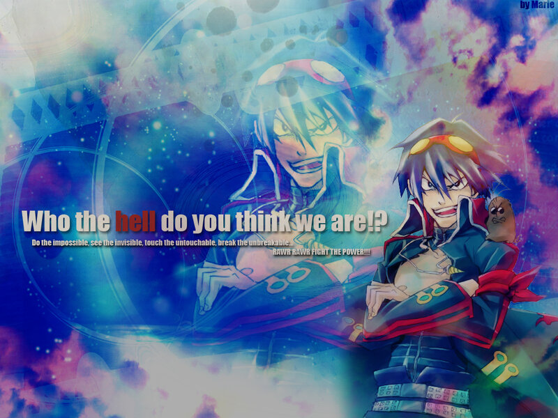 Anime Character with Bird — Blue