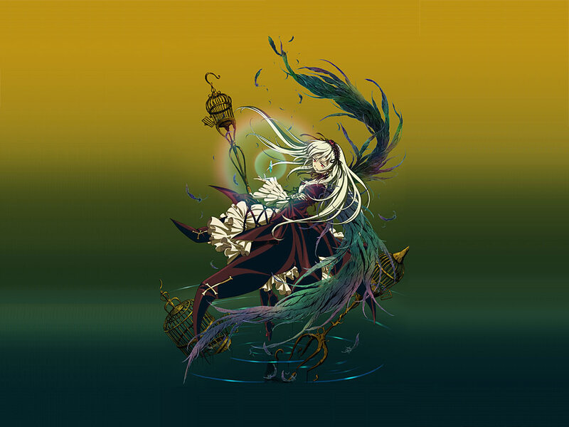 anime character with birdcages