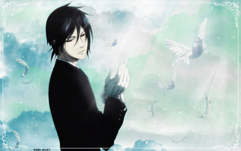 anime character with birds