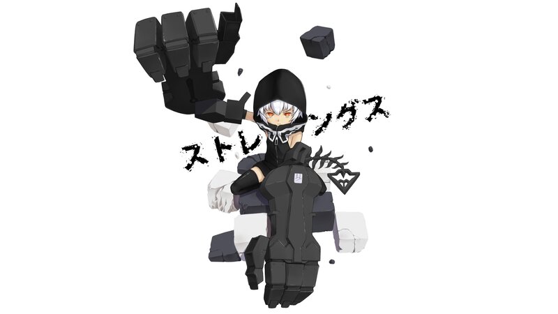 Anime Character with Black Armor — Dramatic