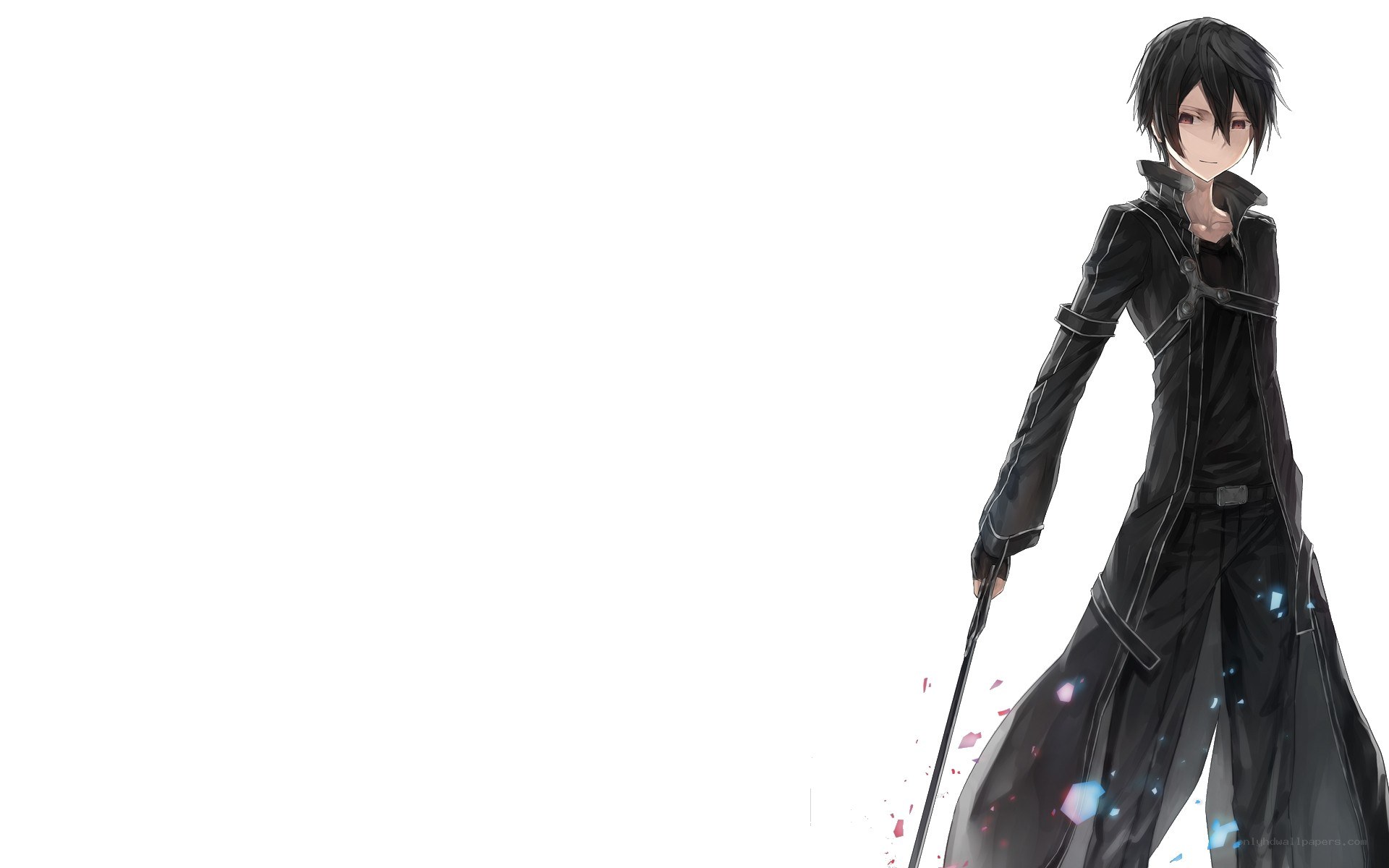 anime character with black coat
