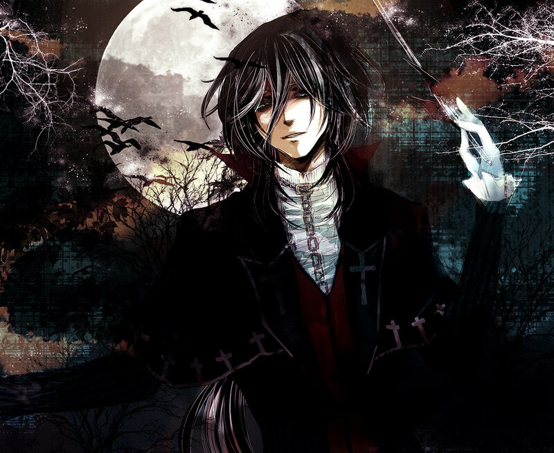 Anime Character with Black Hair — Dark, Dramatic