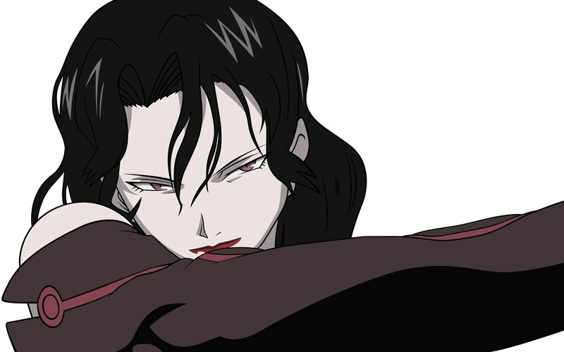 Anime Character with Black Hair — Dramatic, Black Hair