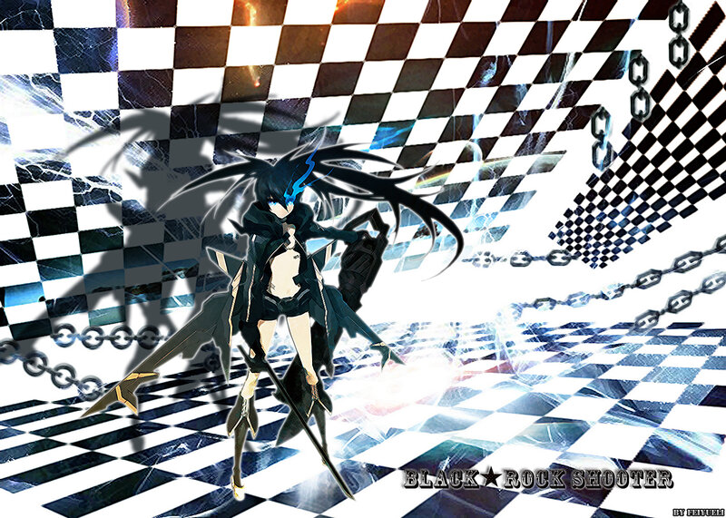 Anime Character with Black Hair — Dramatic, Digital Art, Chains