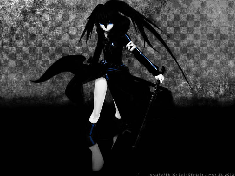 Anime Character with Black Hair — Dramatic, Digital Art, Sword