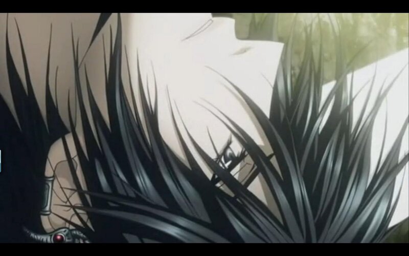 Anime Character with Black Hair — Dramatic, Face