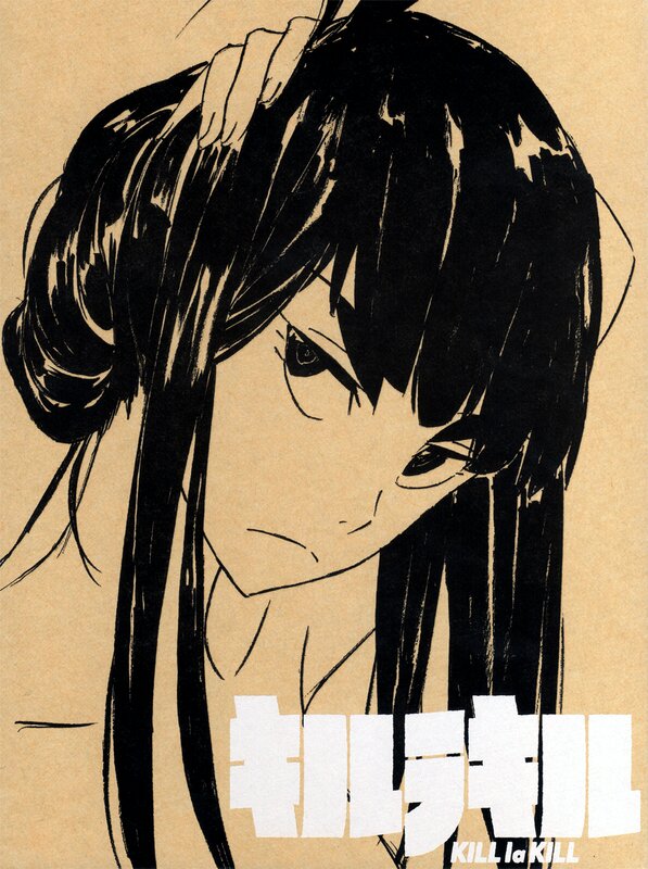Anime Character with Black Hair — Dramatic, Manga, Hand on Head