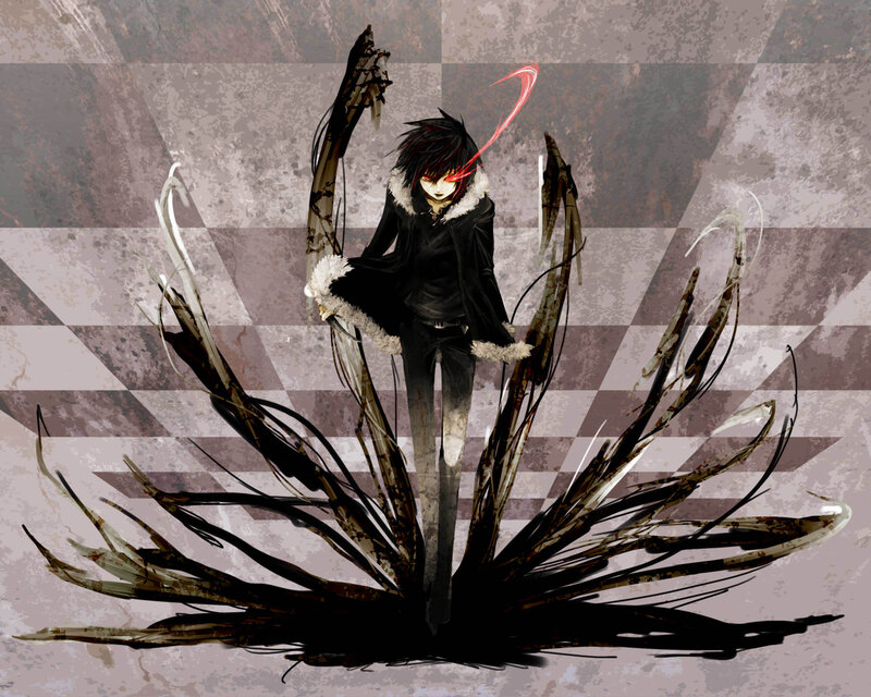 Anime Character with Black Hair — Dramatic, Manga
