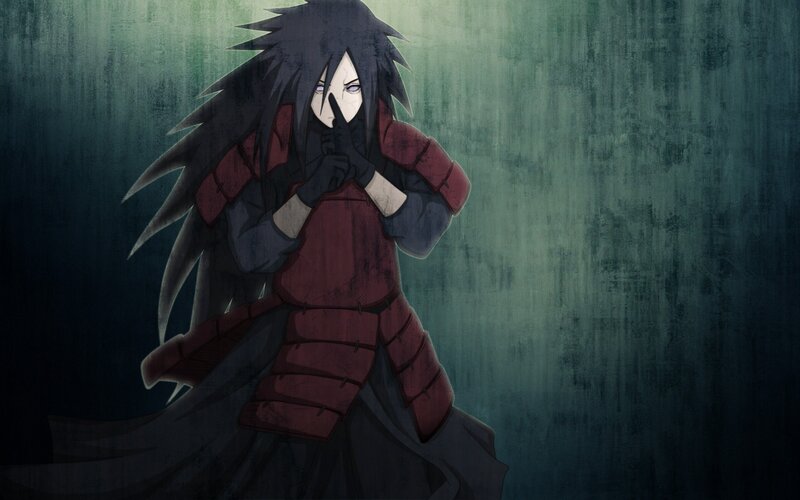 Anime Character with Black Hair — Dramatic, Red Armor
