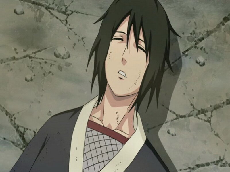 Anime Character with Black Hair — Gray, Dramatic, Cracked Ground