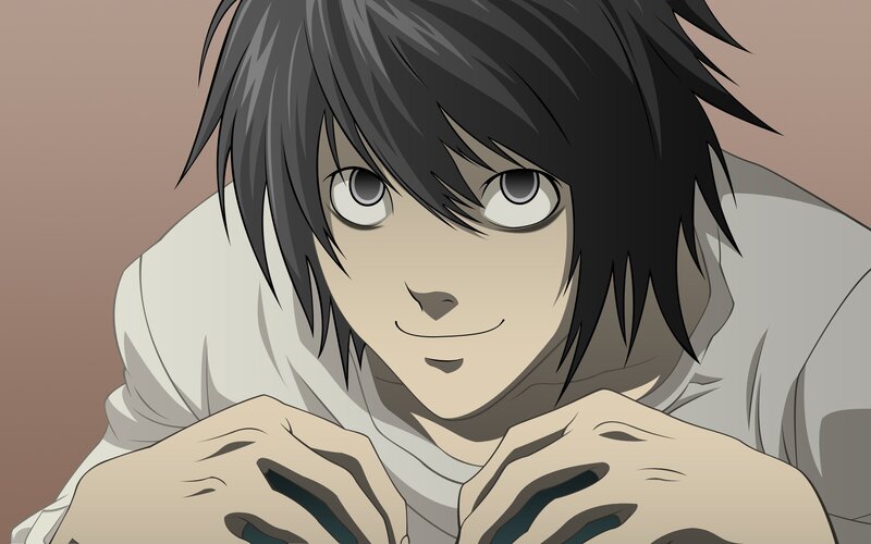 Anime Character with Black Hair — Gray, Intense