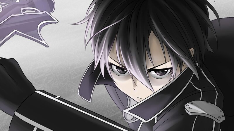Anime Character with Black Hair — Intense, Sword