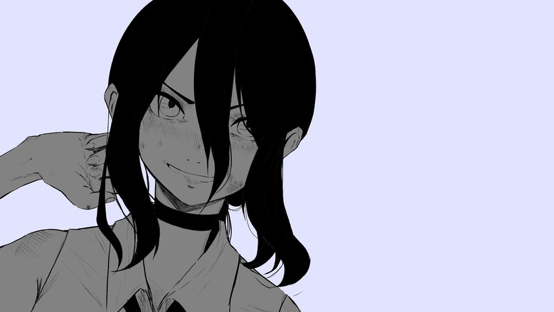 Anime Character with Black Hair — Neutral, Manga, Choker
