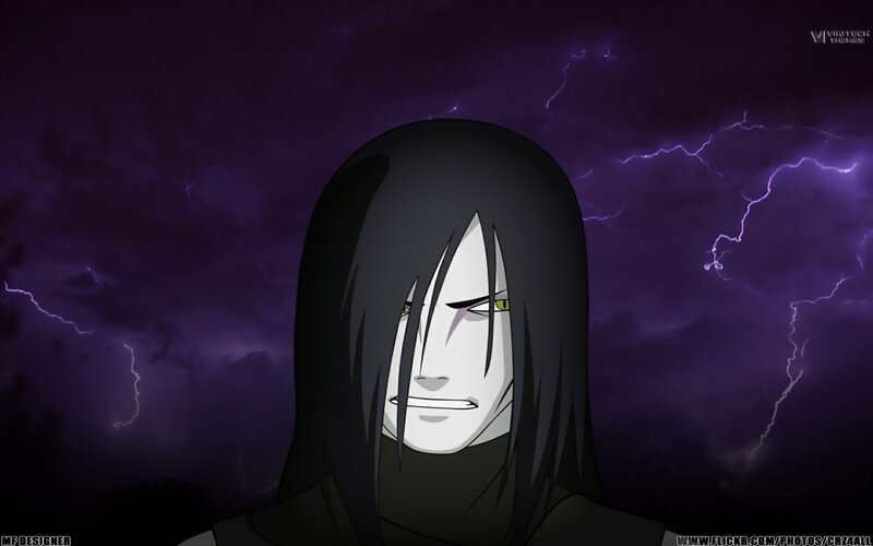 Anime Character with Black Hair — Purple, Dramatic