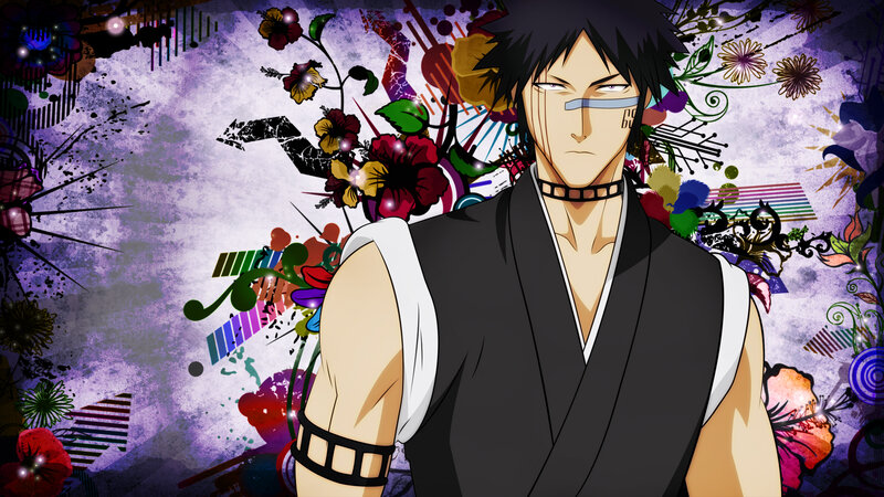 Anime Character with Black Hair — Purple
