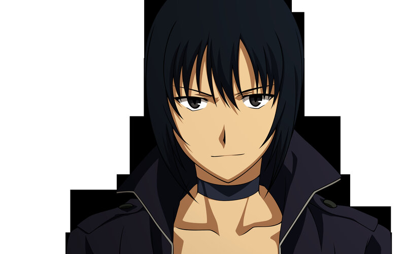 Anime Character with Black Hair — Serious, Black Jacket