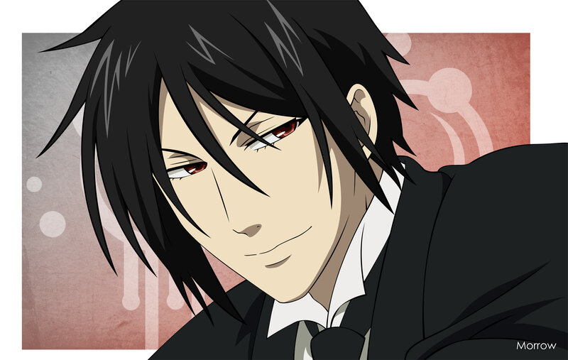 Anime Character with Black Hair — Serious, Suit