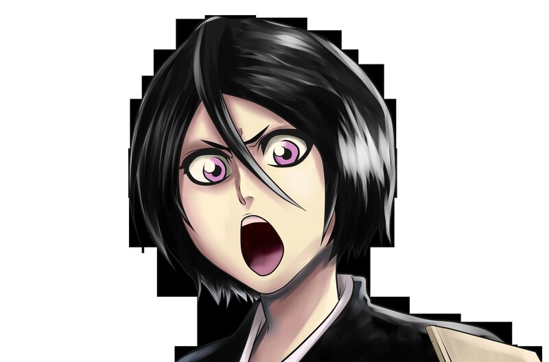 Anime Character with Black Hair — Shocked