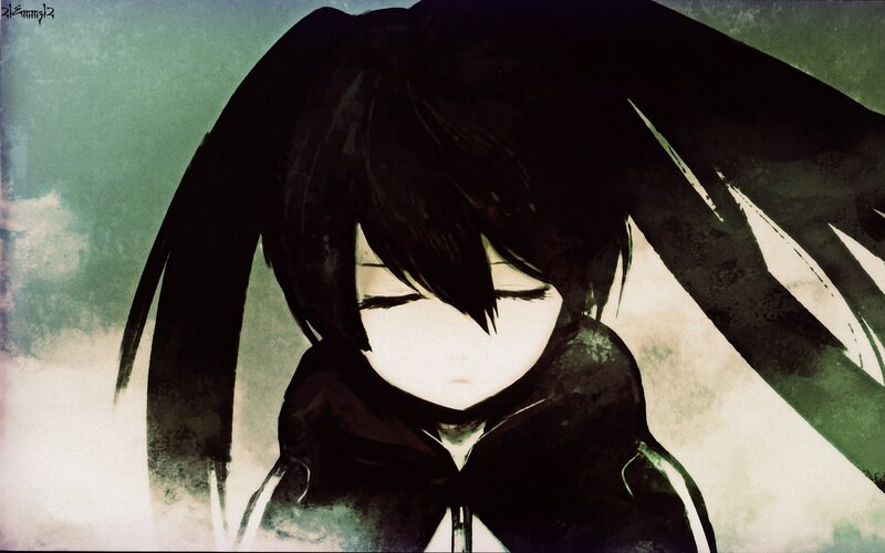 Anime Character with Black Hair — Somber