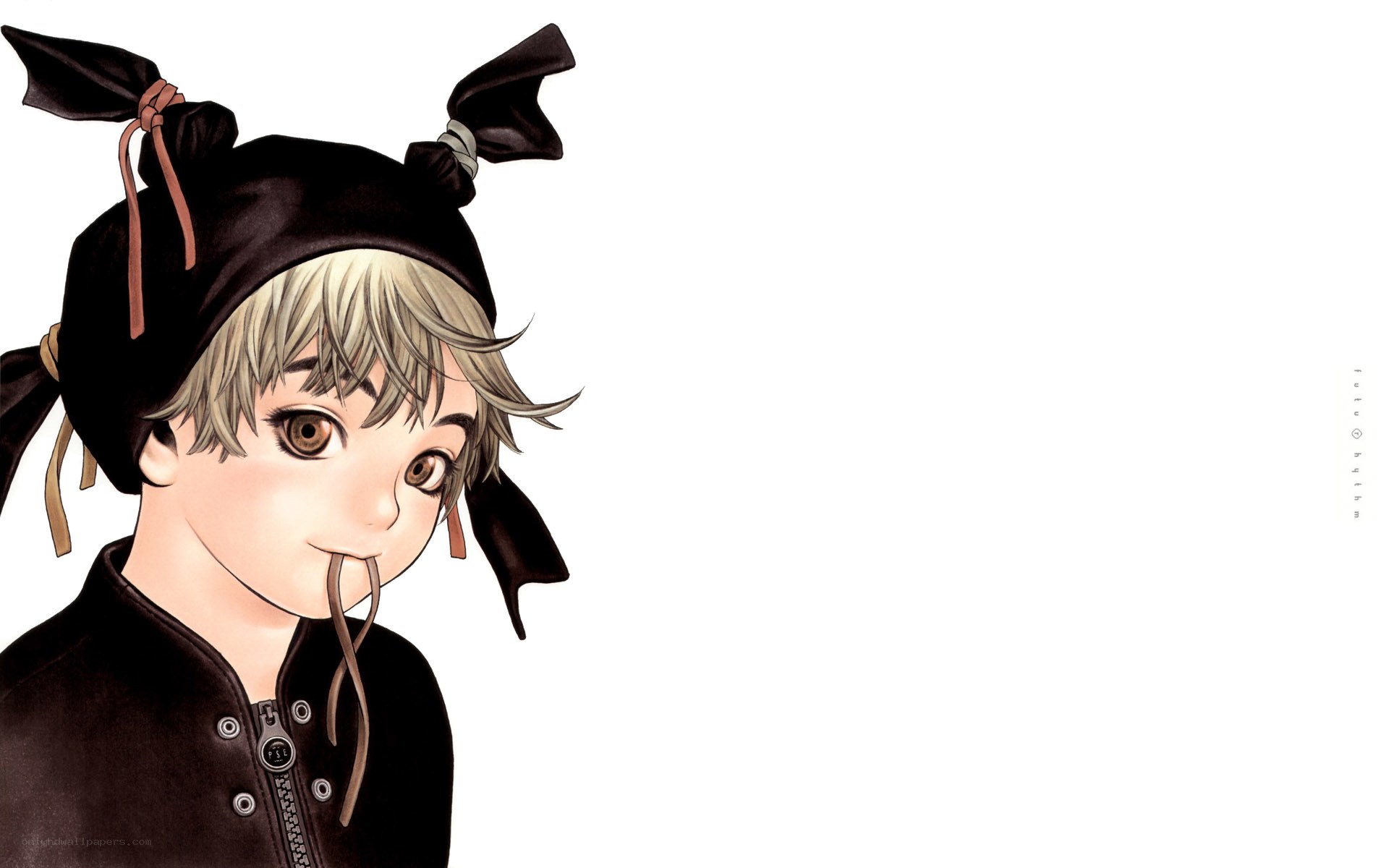 anime character with black hat