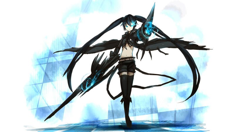 anime character with black wings