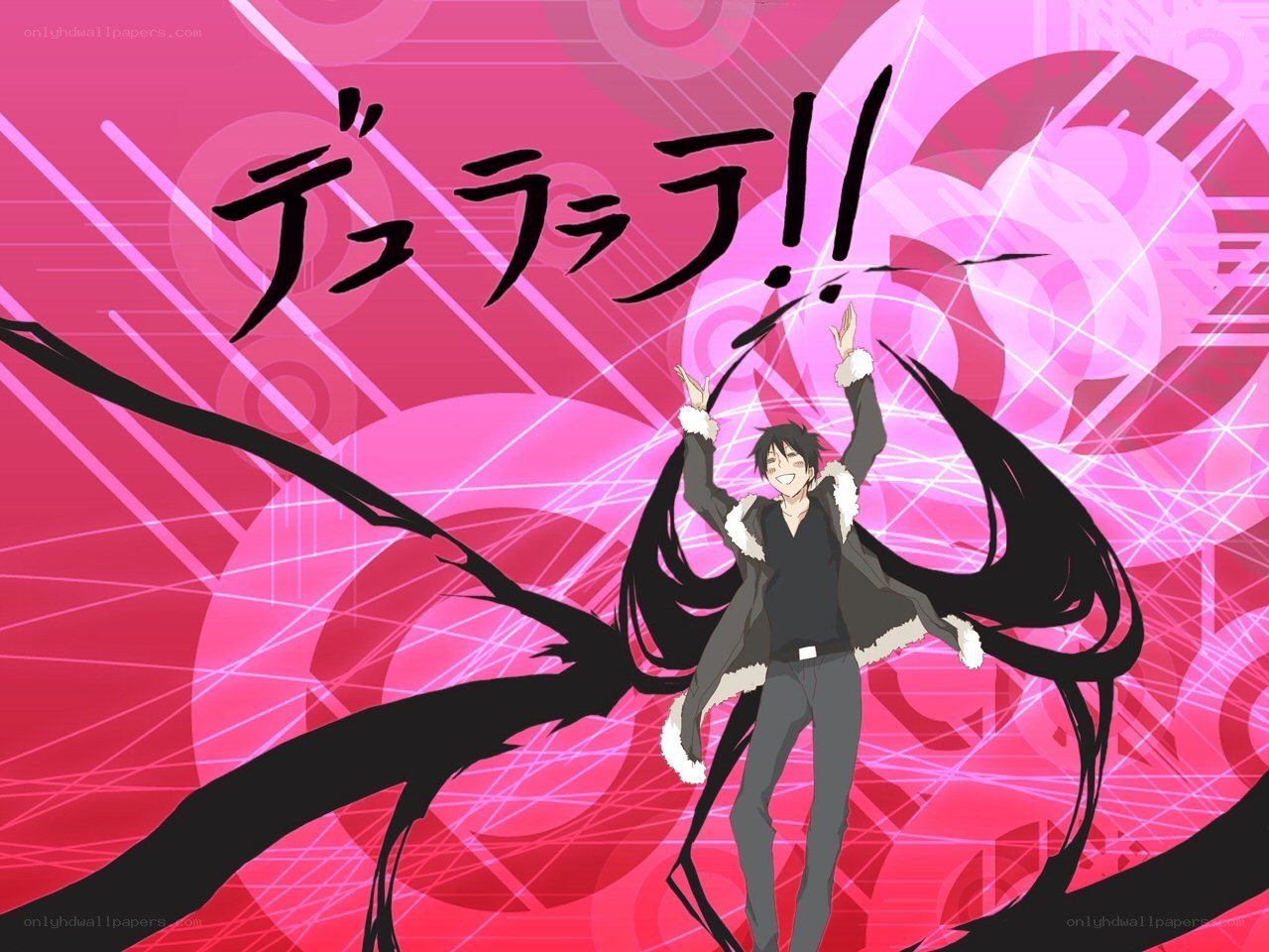 Anime character with black wings