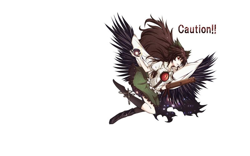 Anime character with black wings