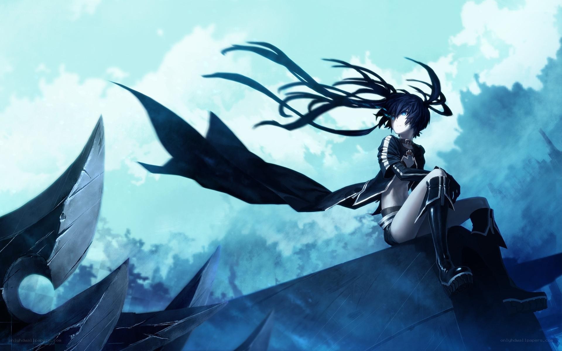 anime character with black wings