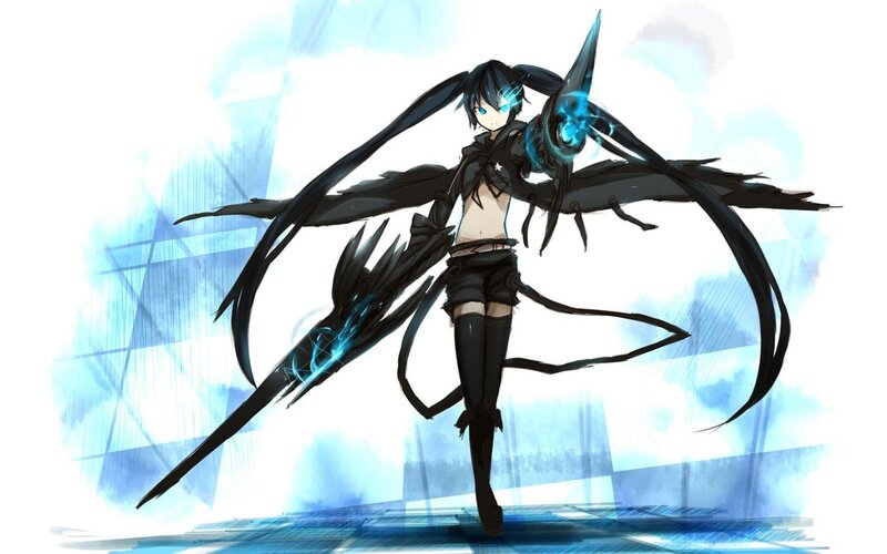 anime character with black wings