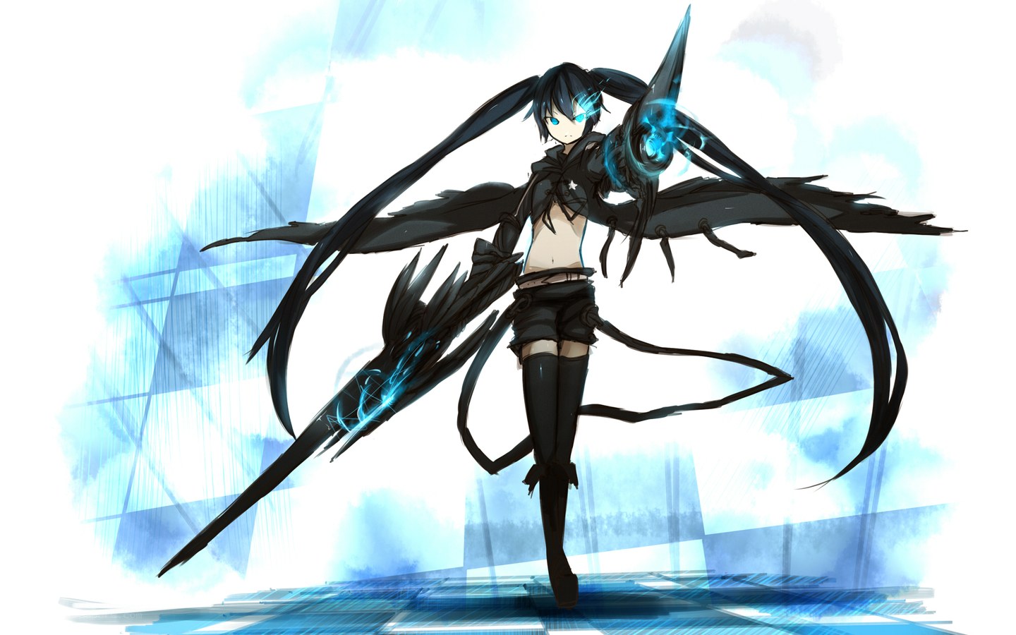 anime character with black wings