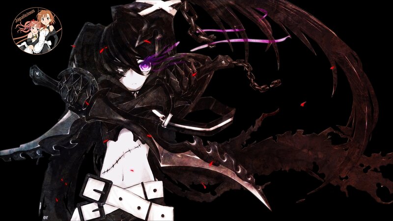 Anime Character with Black Wings — Dramatic, Night