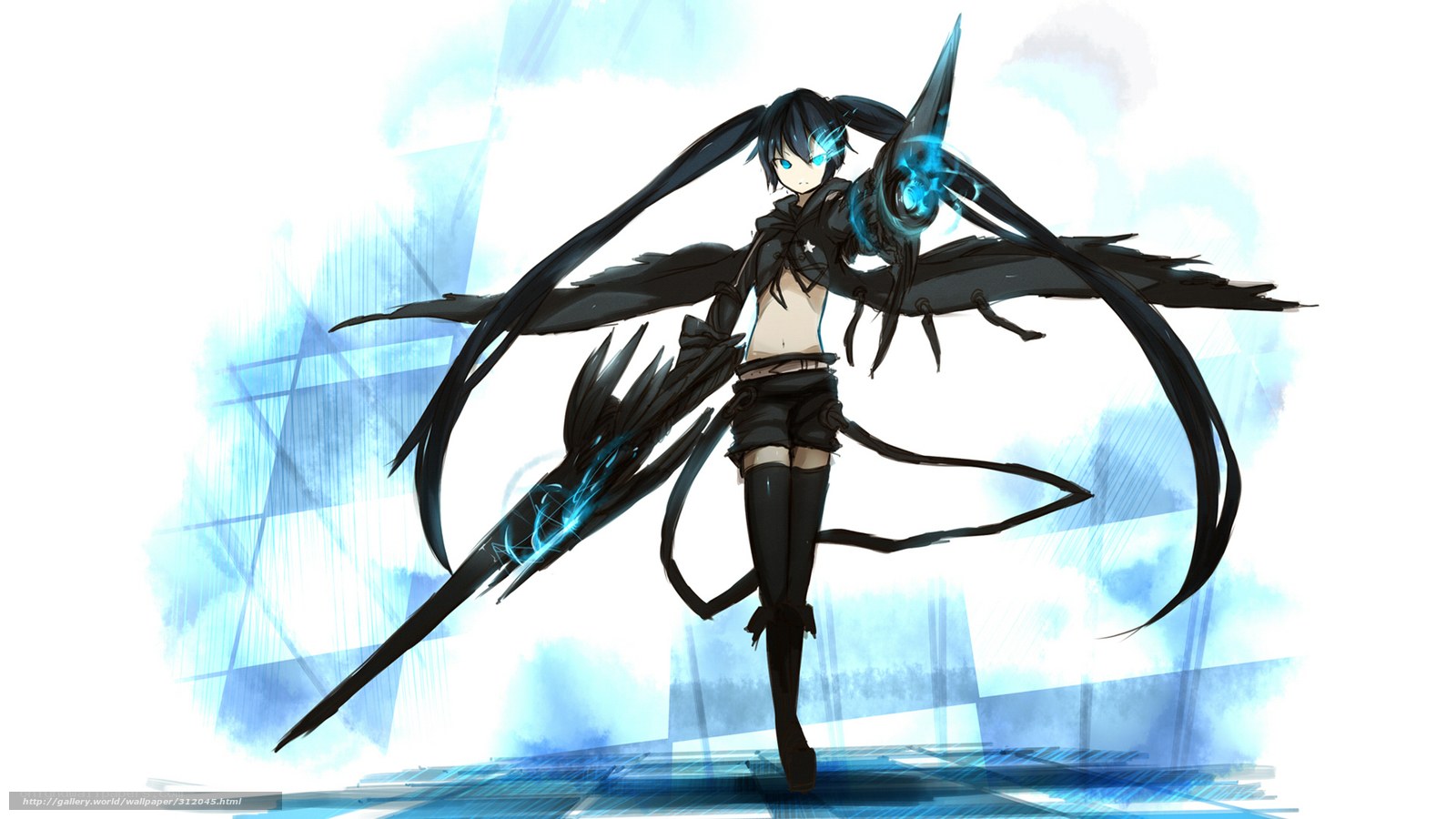 anime character with black wings