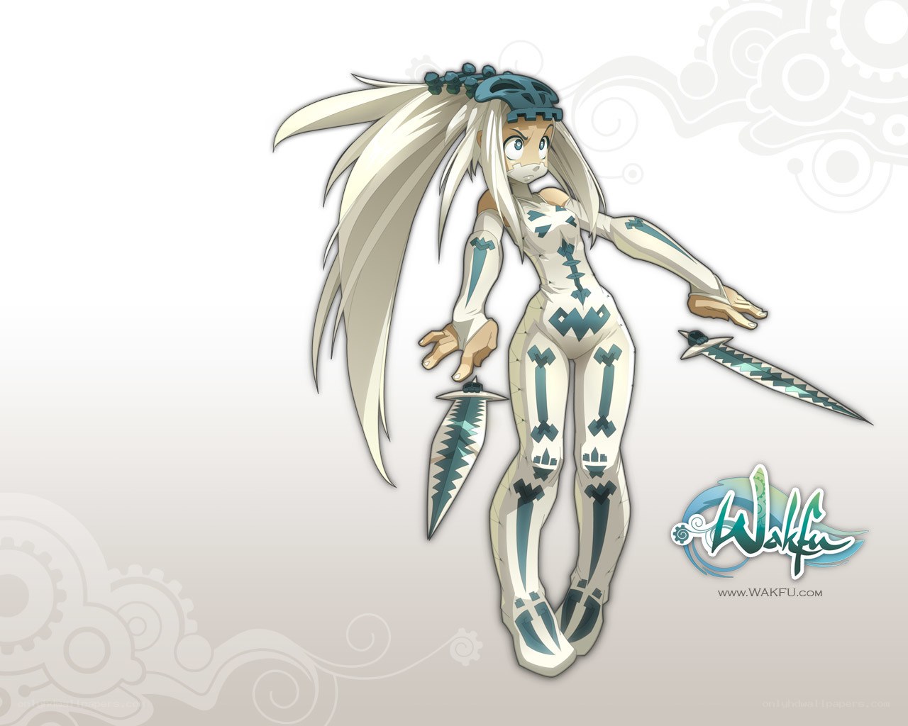 anime character with blades