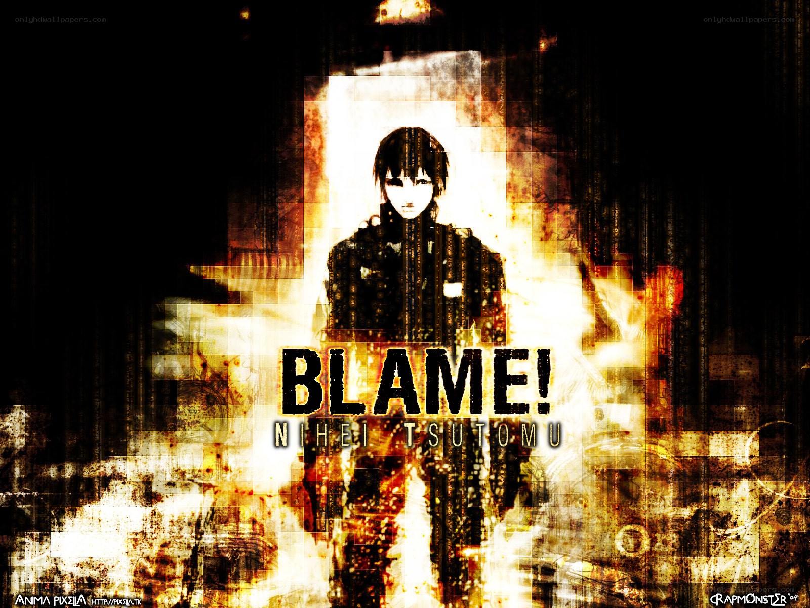 Anime character with 'BLAME!' text