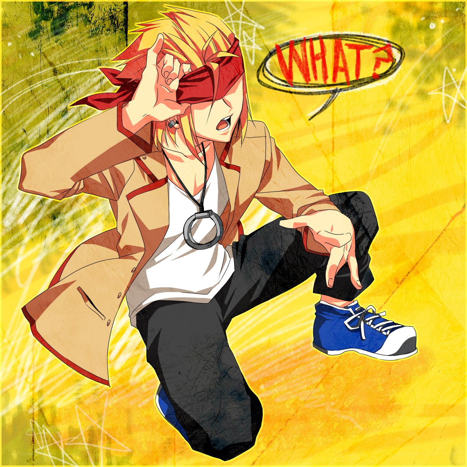 anime character with blindfold