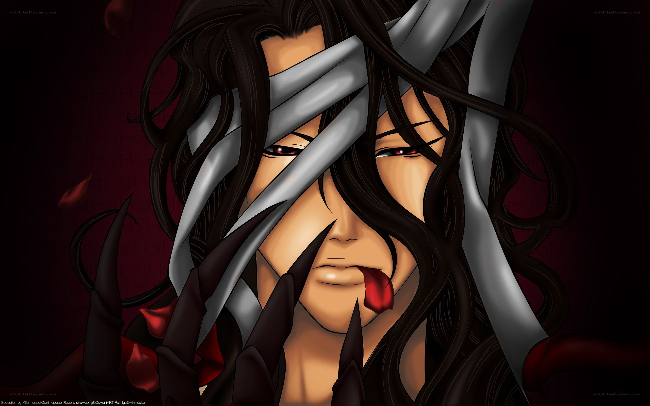 Anime character with blindfold