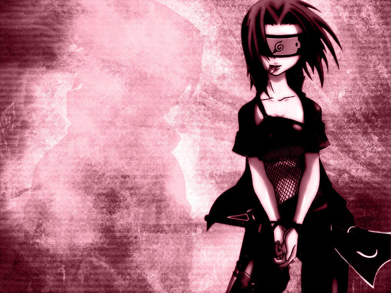 Anime Character with Blindfold — Pink