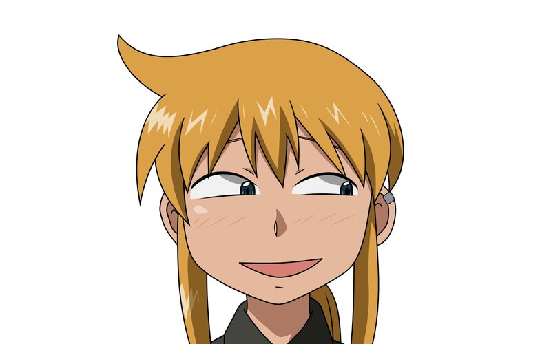 anime character with blonde hair