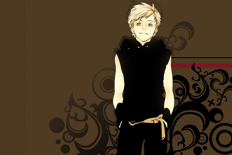 anime character with blonde hair