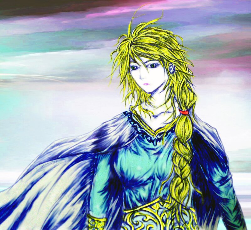 anime character with blonde hair