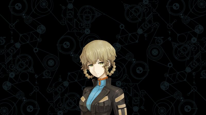Anime Character with Blonde Hair — Black, Dramatic, Digital Art