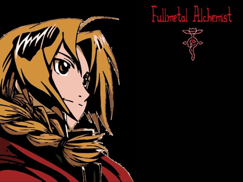Anime Character with Blonde Hair — Black, Dramatic, Manga
