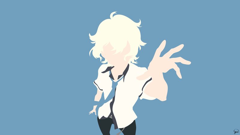 Anime Character with Blonde Hair — Blue, Calm