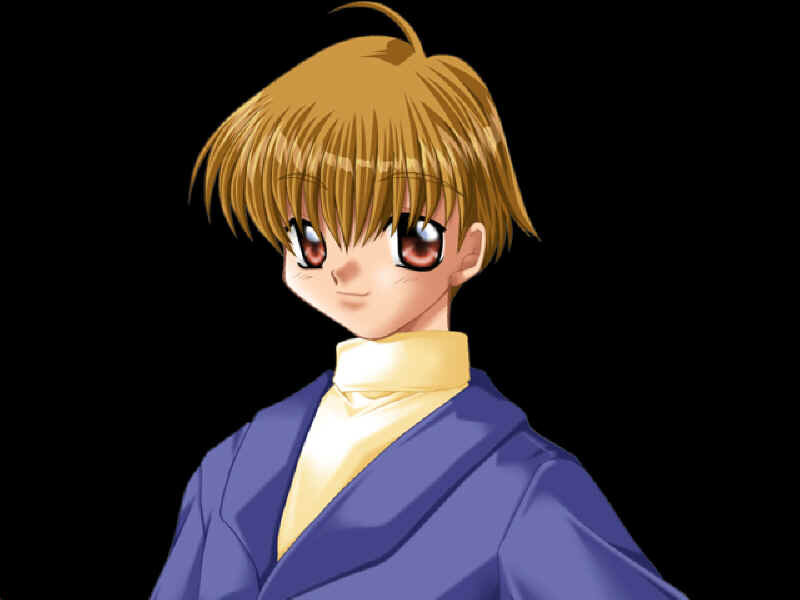 Anime Character with Blonde Hair — Blue, Neutral