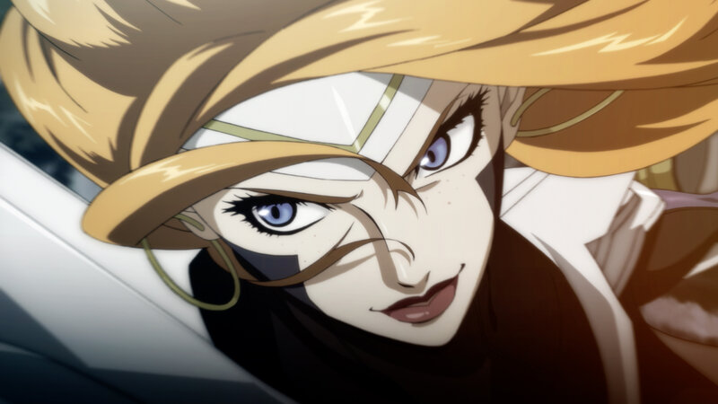 Anime Character with Blonde Hair — Dramatic, Hat