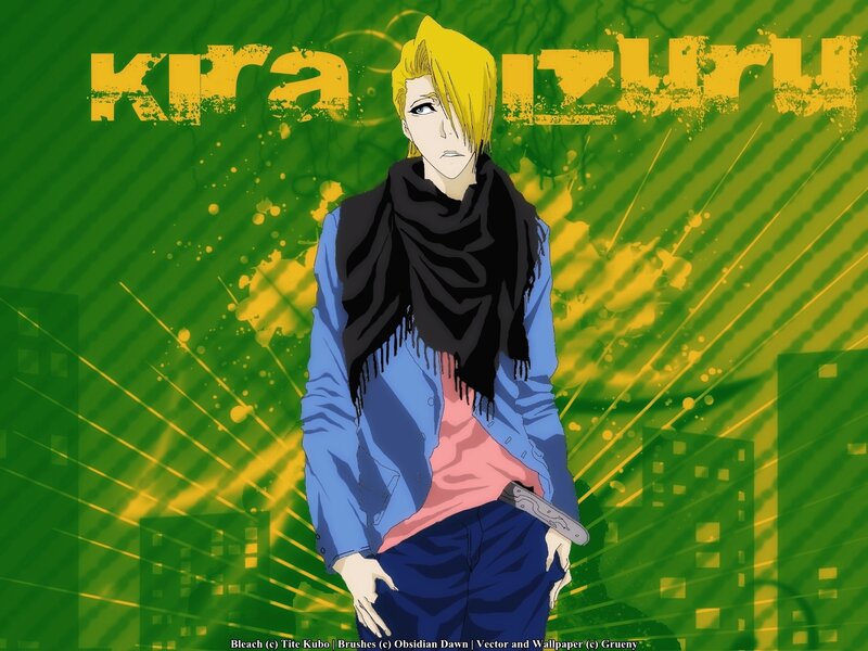 Anime Character with Blonde Hair — Green