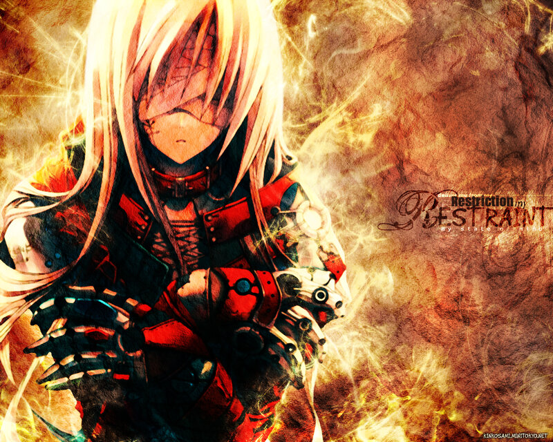 Anime Character with Blonde Hair — Red