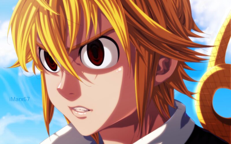Anime Character with Blonde Hair — Yellow, Dramatic, Afternoon