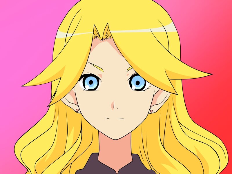 Anime Character with Blonde Hair — Yellow, Neutral