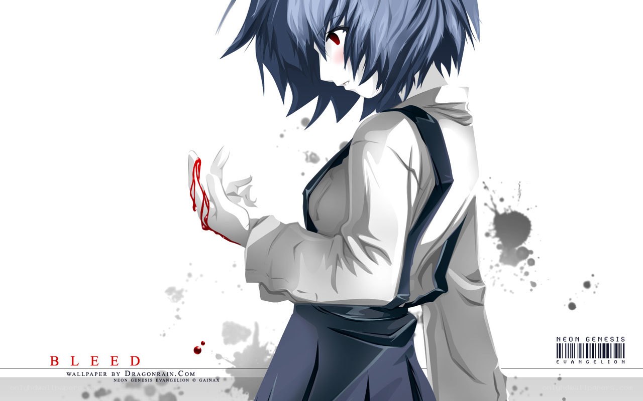 Anime character with blood